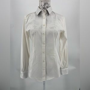 Brooks Brothers Red Fleece womens long sleeve button down blouse, size 2